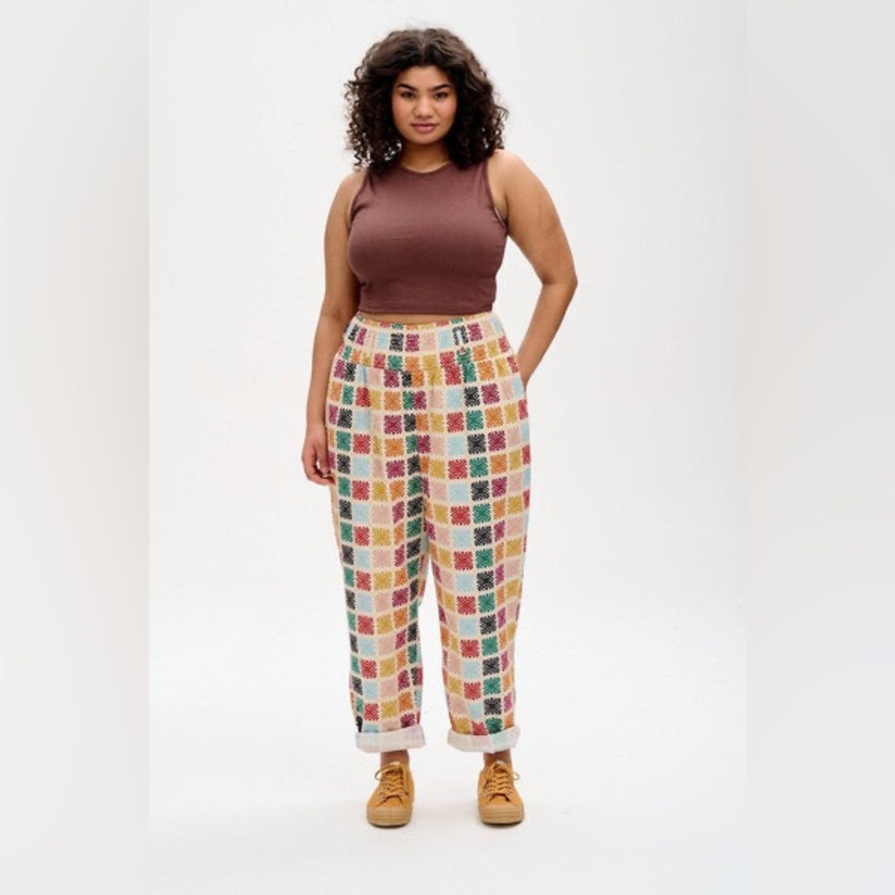 Lucy and Yak Alexa Trousers: ORGANIC COTTON - Anyana Print 3xl